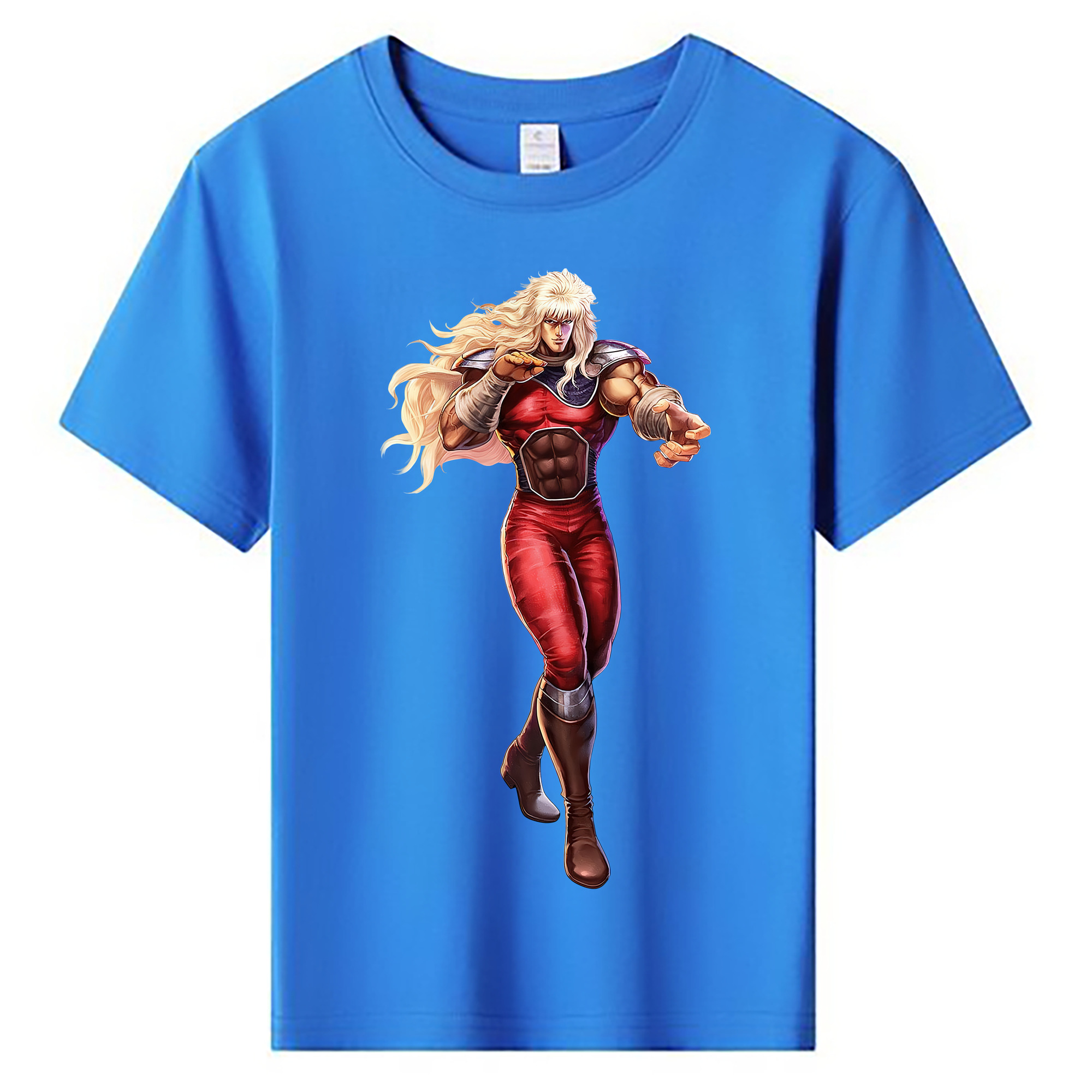 （画像用） 北斗の拳 Fist of the North Star 綿100％キッズTシャツ（フロントプリント）
